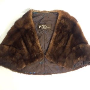 True vintage Felix Friedman ethical fur wrap